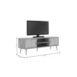 Mueble TV de Ratán en Color Negro-Natural 150x39x49 cm - 2 Puertas - Estilo y Durabilidad.