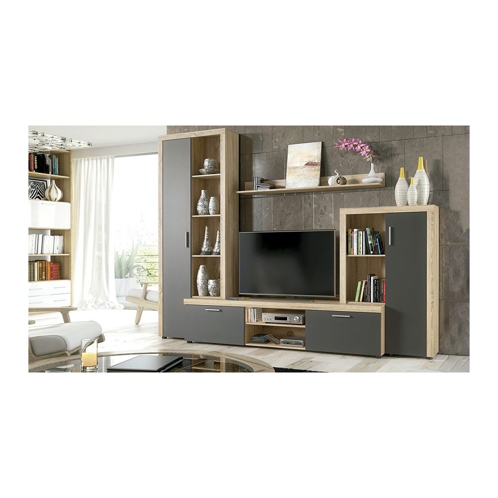 Mueble de salón y TV Composición de salón grande 263 Cm