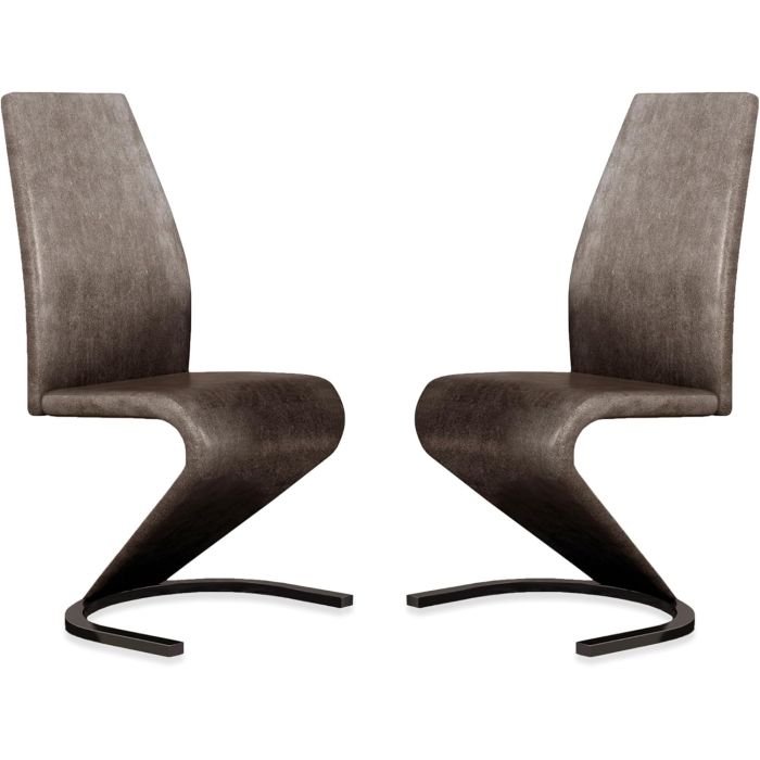 Pack de 2 Sillas de Comedor, Salón o Cocina – Tapizadas en Tela Jarama Color Marengo, Medidas: 45 cm x 64 cm x 100 cm