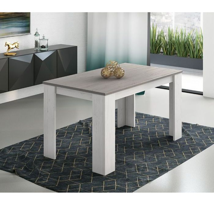 Mesa de Comedor, Mesa de Salón Fija, Color Andersen Pino Gris, Medidas: 140 cm (Largo) x 80 cm (Ancho) x 75 cm (Alto)