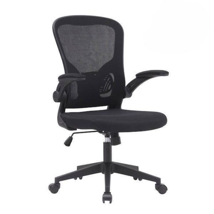 Silla de Oficina Ergonómica con Respaldo en Tejido 3D Negro, Ajustable en Altura - Medidas 63x58x99,5-190,5 cm