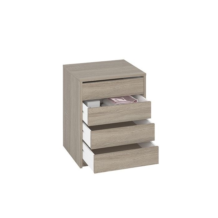 Cajonera 4 cajones | Color: Roble | Medidas: 62 cm x 50 cm x 44 cm mueble dormitorio
