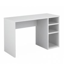 Mesa Escritorio | Mesa Estudio con 3 estantes | Color Blanco Brillo | Medidas: 120 x 75 x 50 cm