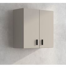 Conjunto de Muebles de Cocina Alto y Bajo de 2 Puertas en Madera Beige, 61x61x29 cm y 60x80x34 Cm