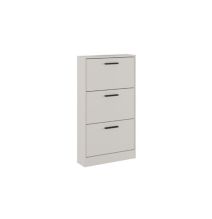 Meyvaser - Zapatero 3 Puertas, Zapatero Estrecho, Acabado en Color Beige, Medidas: 108 cm (Alto) x 60 cm (Ancho) x 17 cm (Fondo)