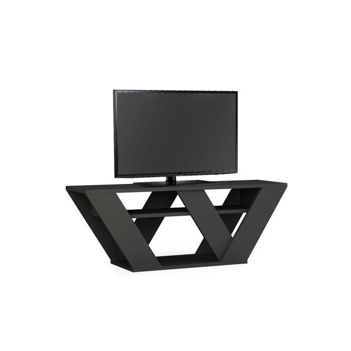 Mueble de TV Moderno con Estantes en Color Antracita 110x30x40 cm - Soporte de TV Elegante para Salón